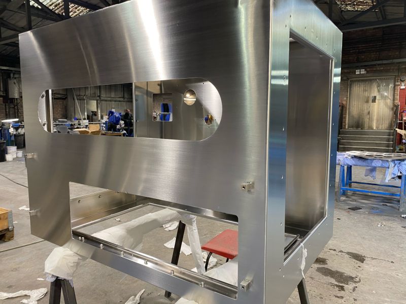 Photograph of a large piece of metalwork that has been polished in the Ace Polishing Services workshop