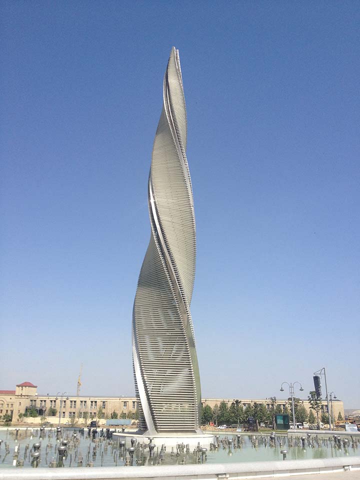 Photograph of the Azerbaijan Flame Fountain