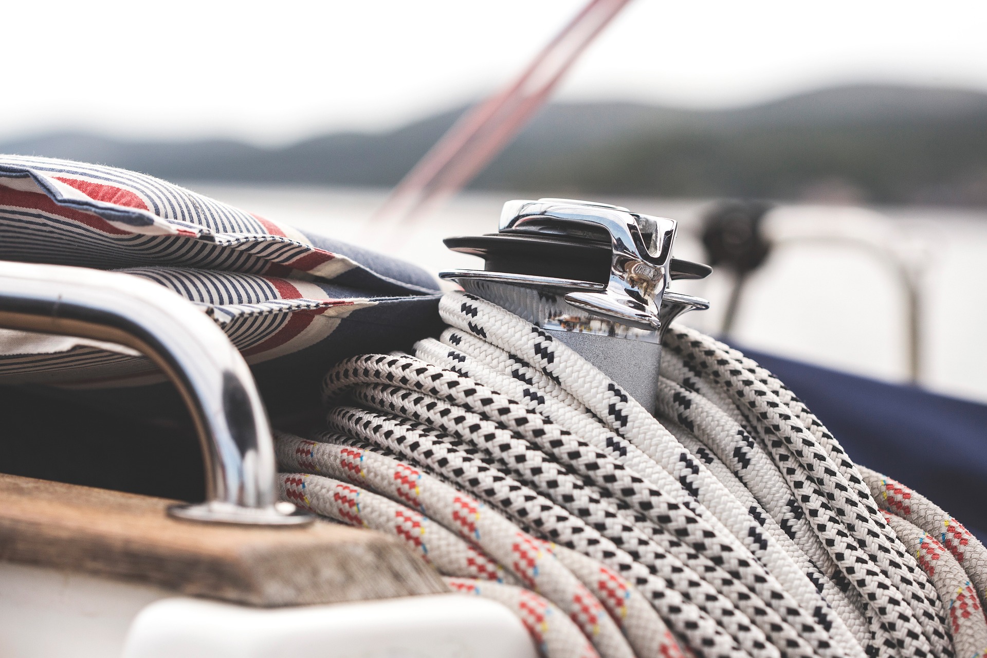 Photograph of ropes on a boat
