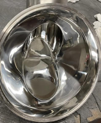 A shiny, polished piece of metalwork
