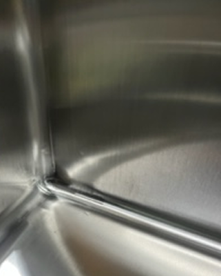 A shiny, polished piece of metalwork